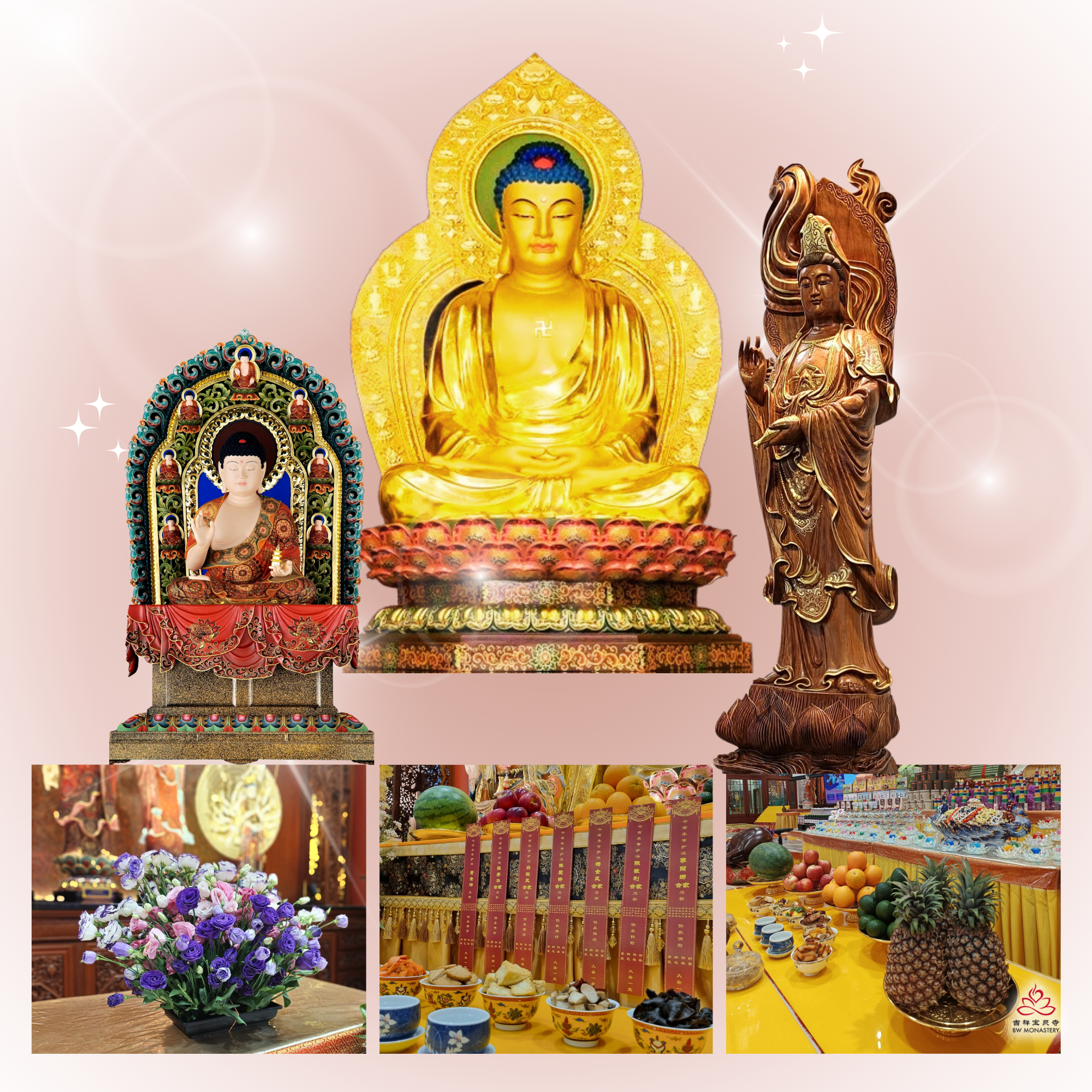 GF - Offering Of Flowers, Fruit & Food To Buddhas & Bodhisattvas