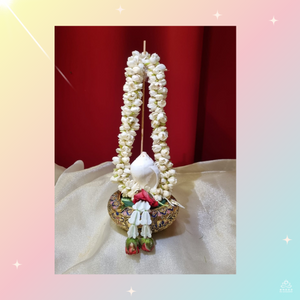 z20230430 Offering Of Welcoming Relics Special Item (3) - Auspicious Conch & Jasmine Flowers Garland Offering (Limited Quantity)