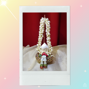 z20230430 Offering Of Welcoming Relics Special Item (3) - Auspicious Conch & Jasmine Flowers Garland Offering (Limited Quantity)